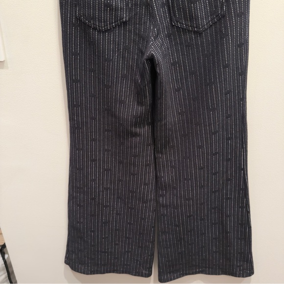 Anthropologie Jacquard Dot Knit Trousers Bell Bottoms by Cartannier Size 26 - Picture 7 of 10